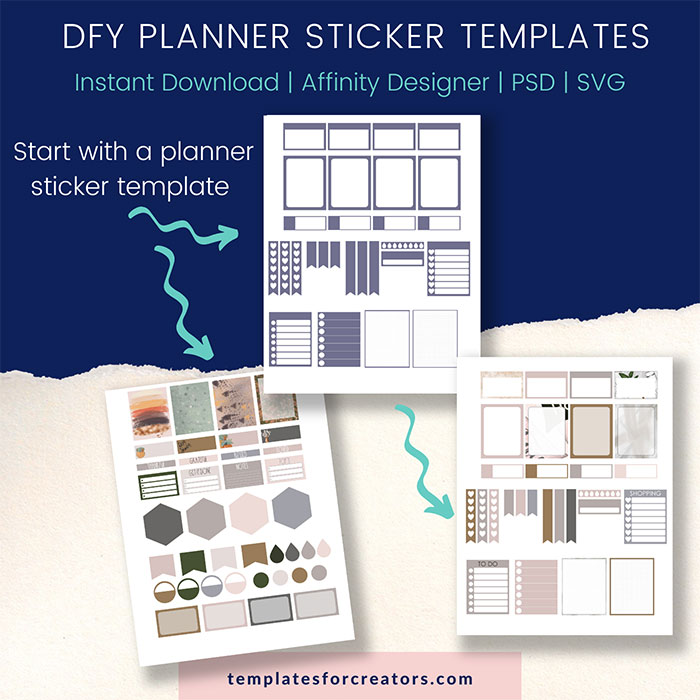 Commercial Use Planner Sticker Templates