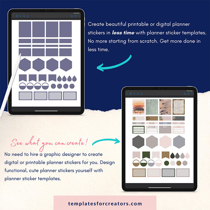 Commercial Use Planner Sticker Templates