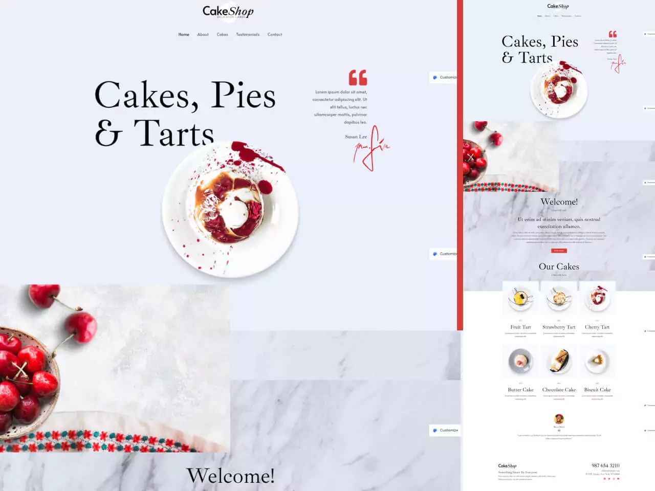 10+ Free Cake Shop HTML CSS site Templates