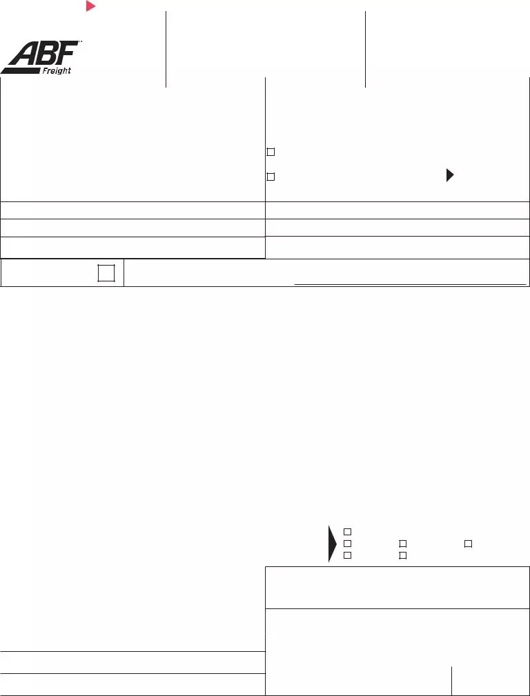 Blank Abf Freight Bill Of Lading Fill Out and Print PDFs