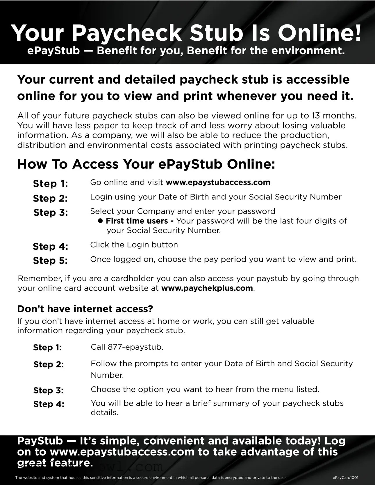 Download Paychekplus Epaystub Form • TemplatesOwl