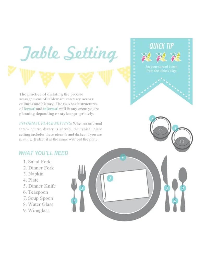 33+ Beautiful Place Setting Templates | FREE Printables - Free