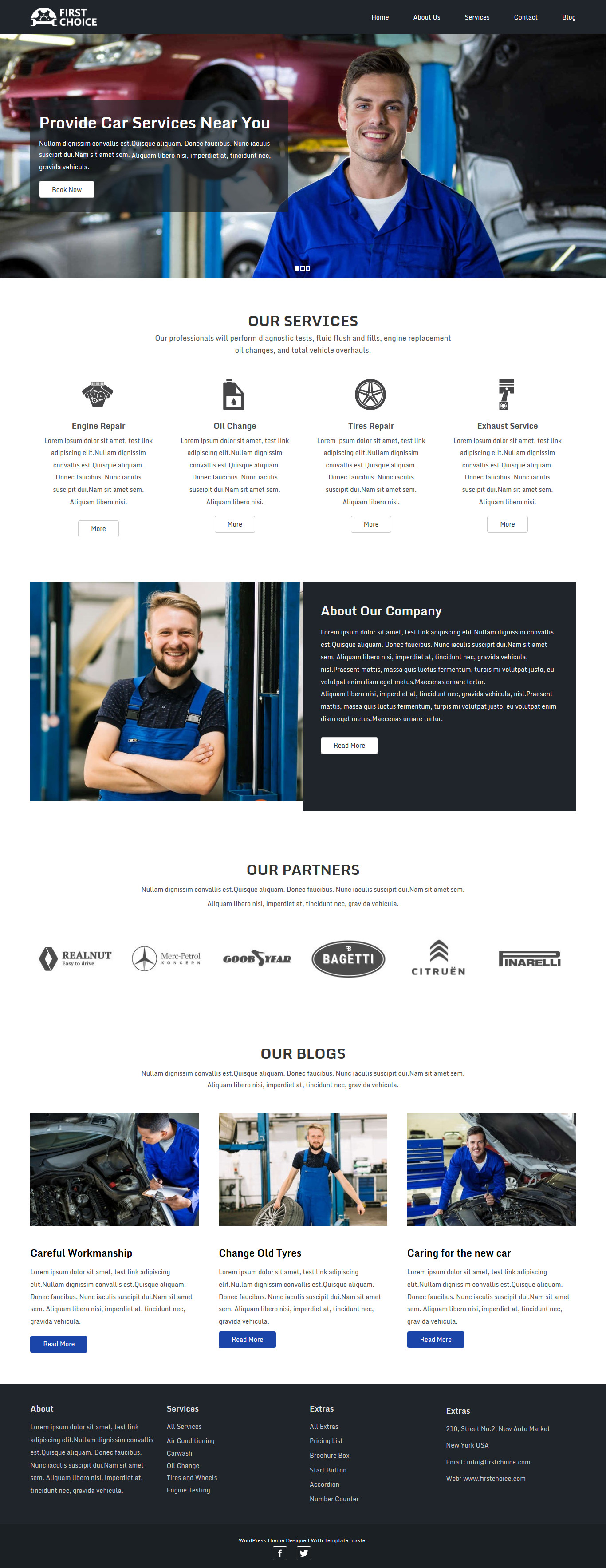 First Choice Auto Repairing Services HTML Template TemplateToaster