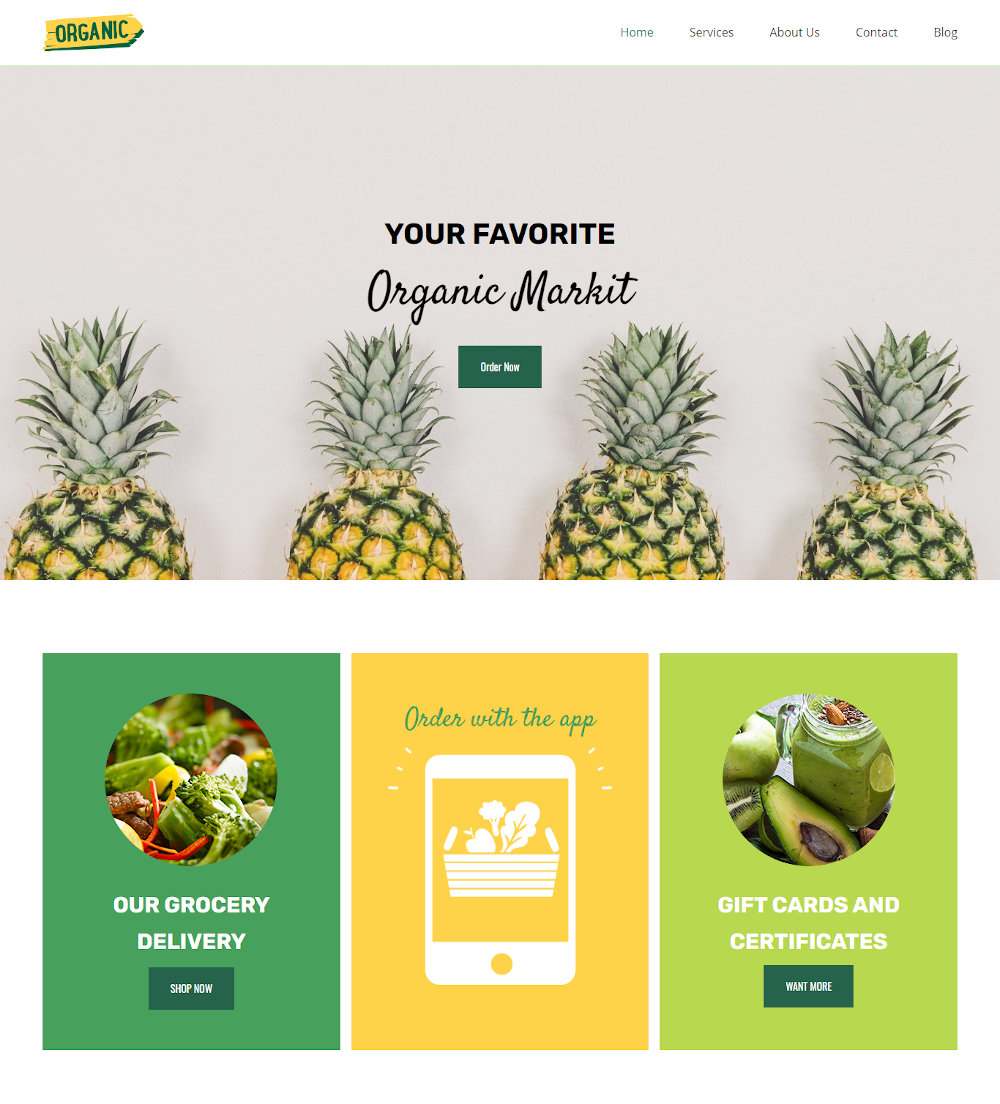 Organic Food Store Joomla Template TemplateToaster