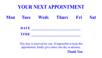 Appointment Card Templates 3 and 4