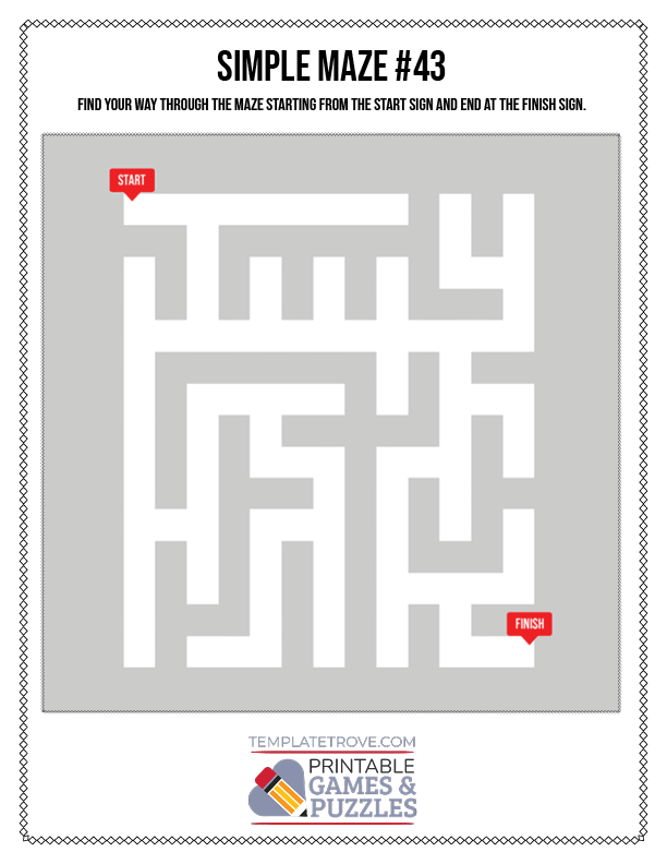 Printable Simple Mazes