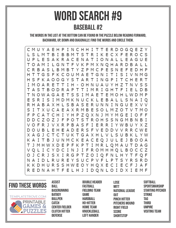 Word Search Printable Puzzles