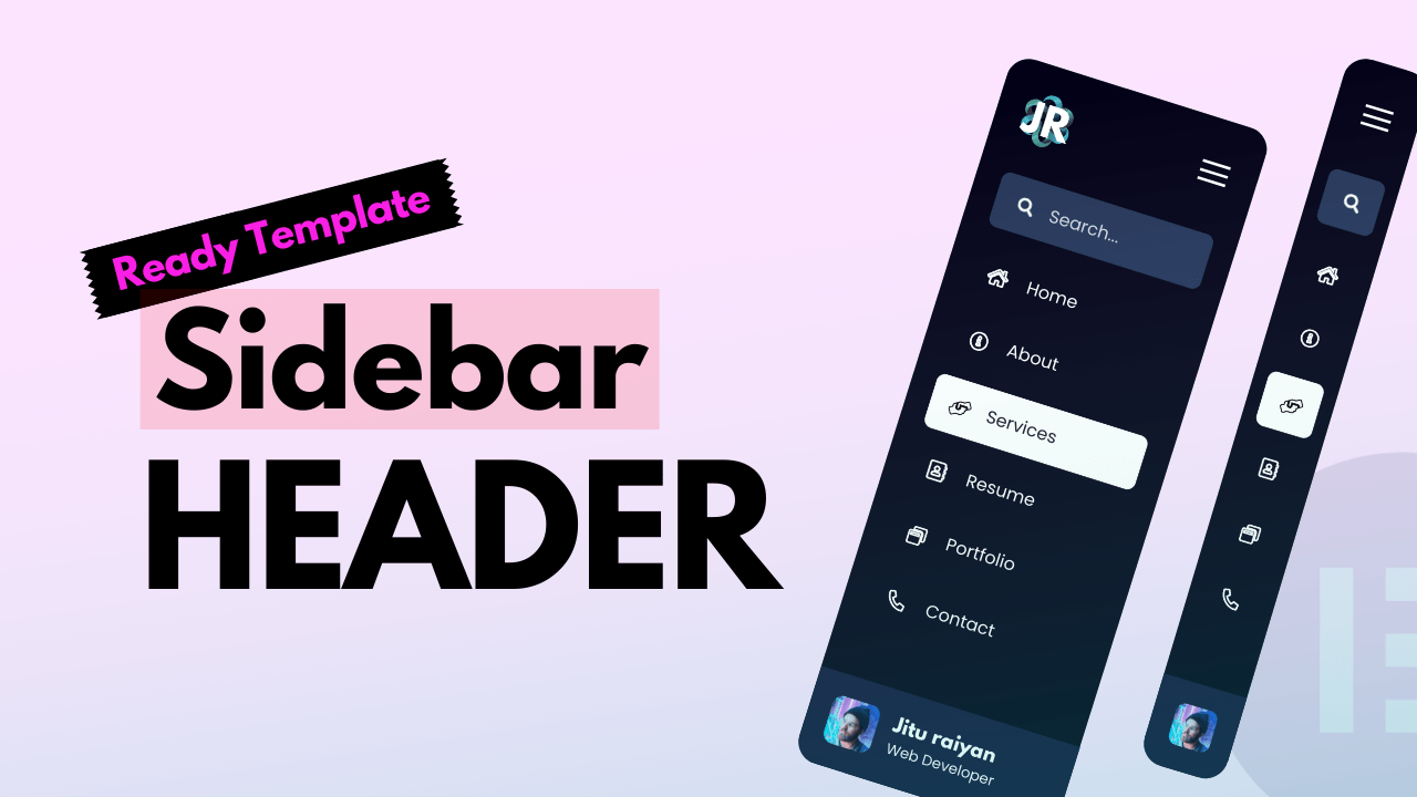 Elementor Sidebar Header Templatish