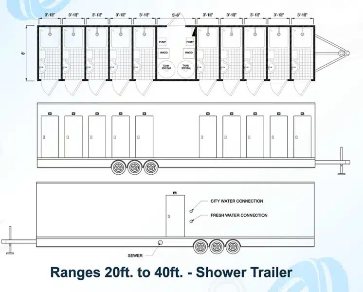 Shower Trailer Temporary Mobile Kitchens Rental 24 Hours Emergency