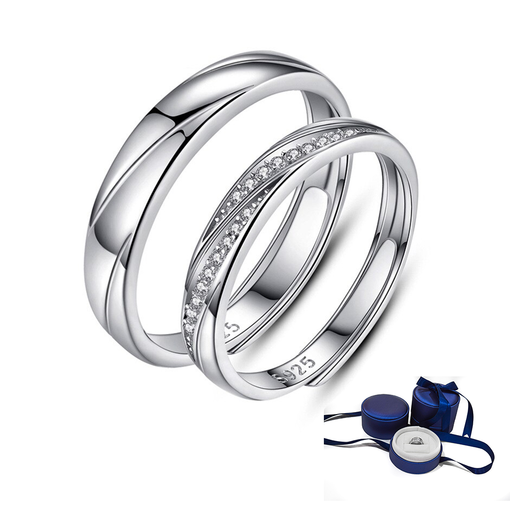 Alianzas de matrimonio Anillos de pareja Plata 925 AP3 TEMPO