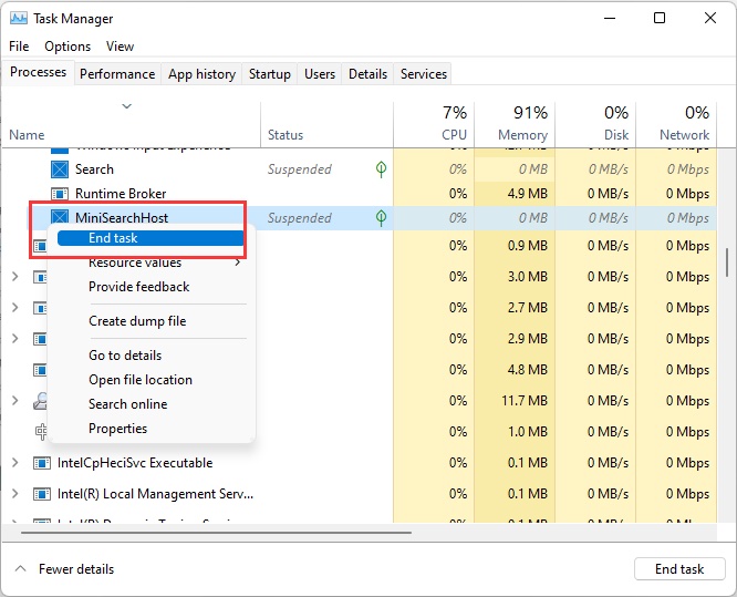 Fixed Transparent Box with Loading Symbol on Windows 11 Screen