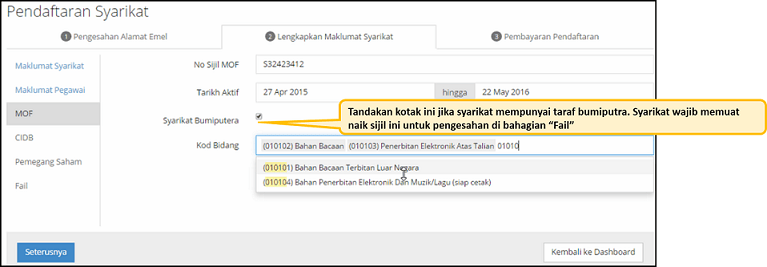 cara daftar mof online