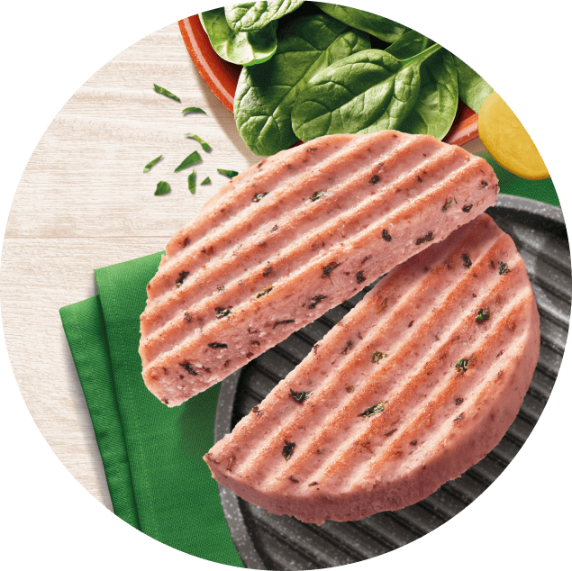 Hamburger Teneroni con Spinaci e Prosciutto Cotto