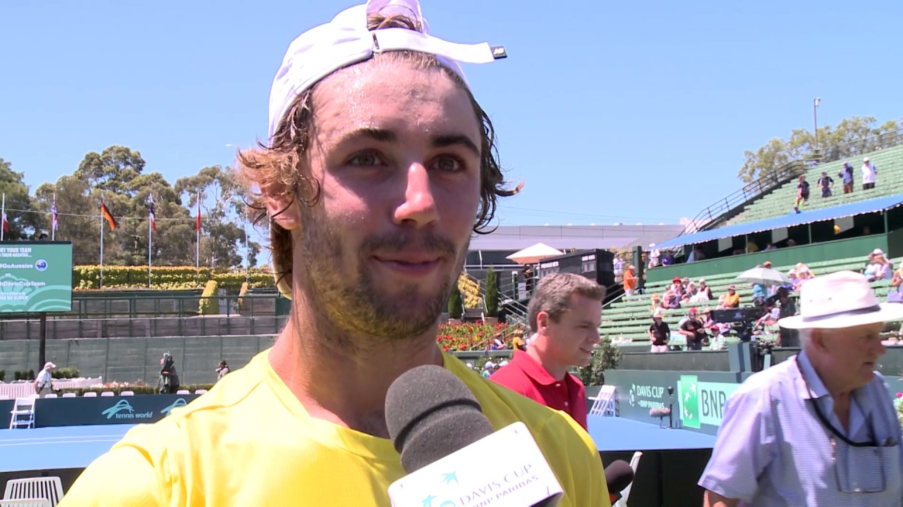 Interview Jordan Thompson (AUS) after winning rubber 1 Tennis Tonic