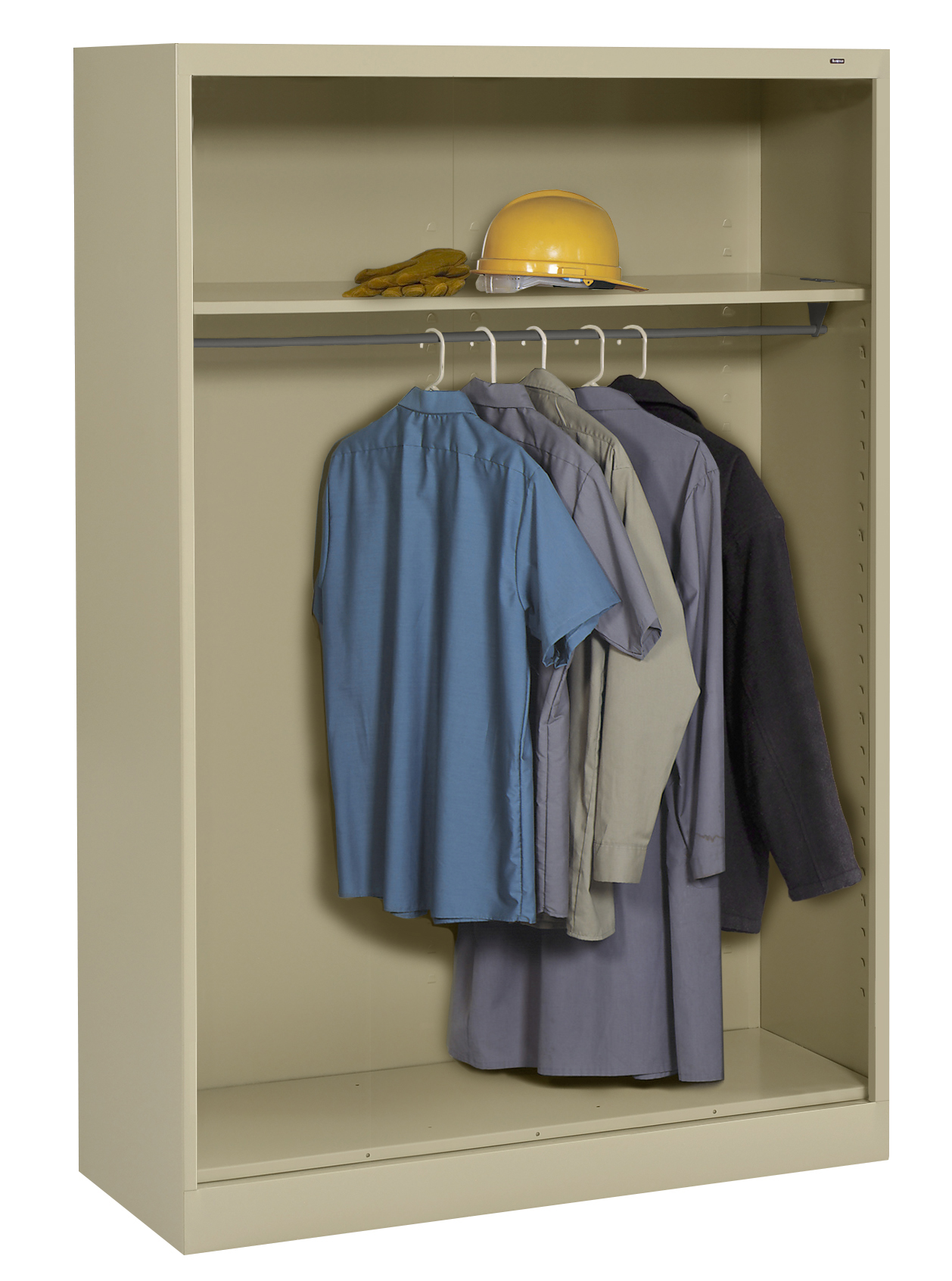 Tennsco Combination Wardrobe Storage Cabinet Tennsco Storage Made Easy Jumbo Open Style Wardrobe (24"D)