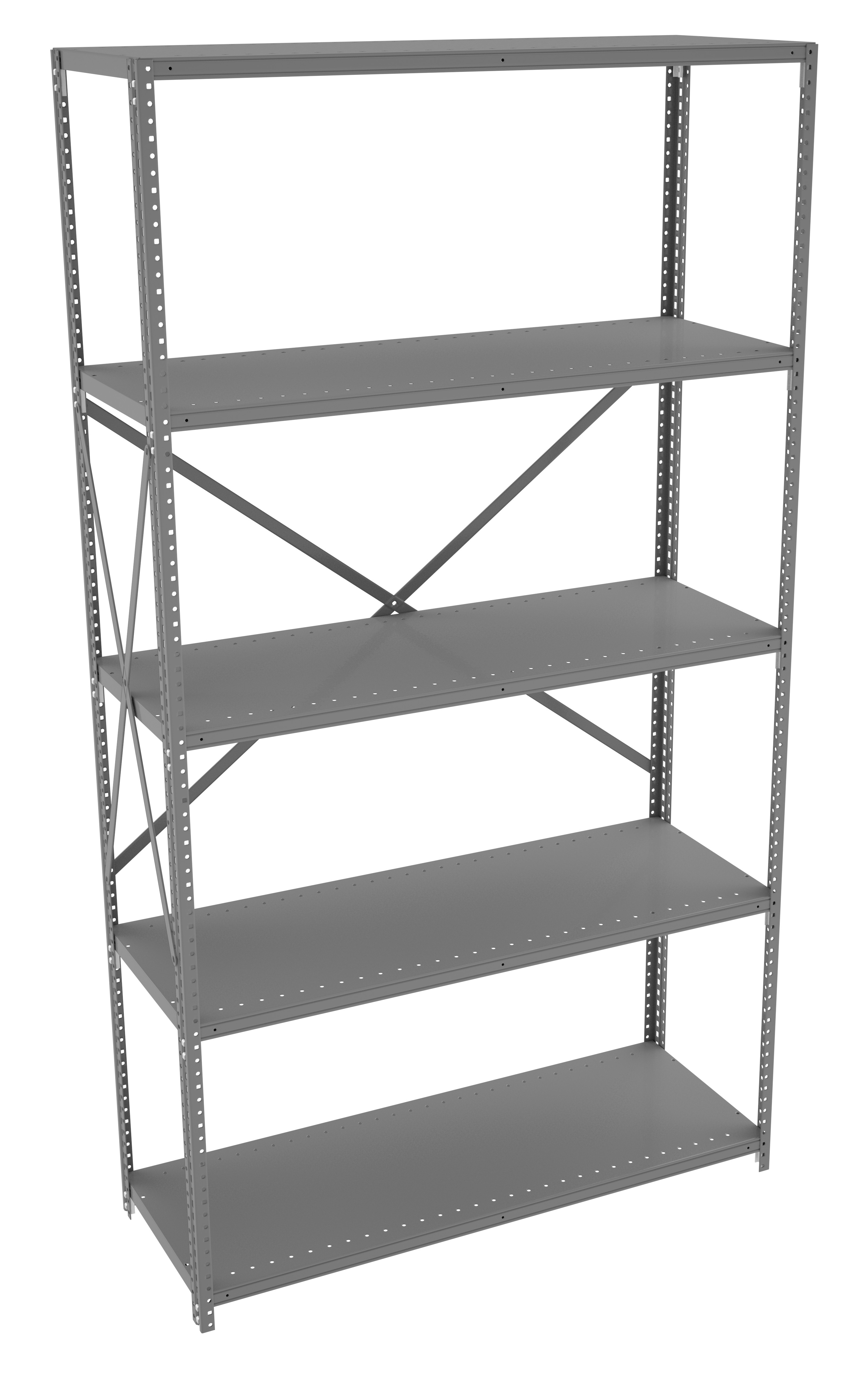 Tennsco Storage Made Easy 5 Shelf QLine Shelving Open Adder Unit
