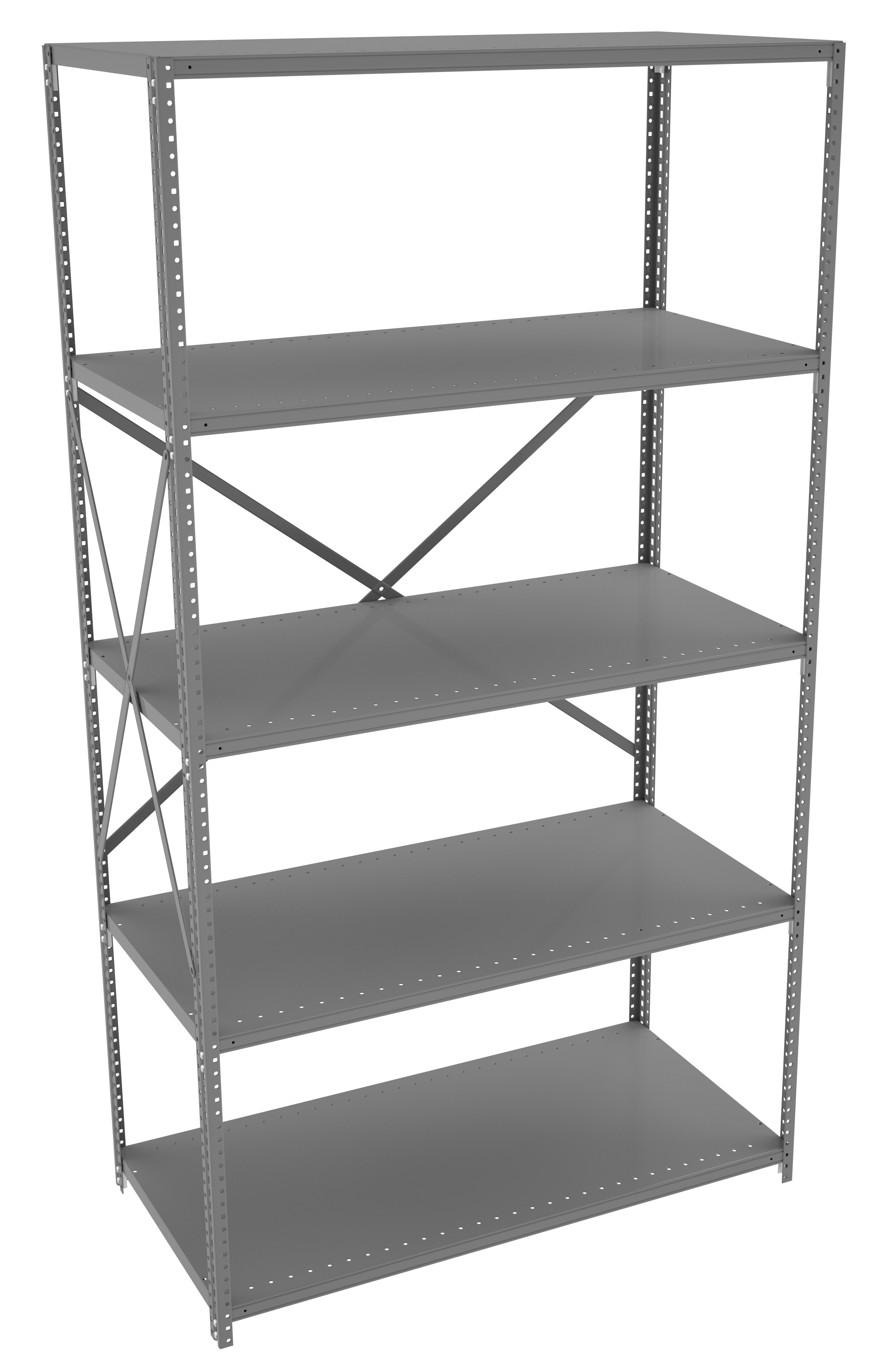 Tennsco Storage Made Easy 5 Shelf QLine Shelving Open Adder Unit 22 Gauge