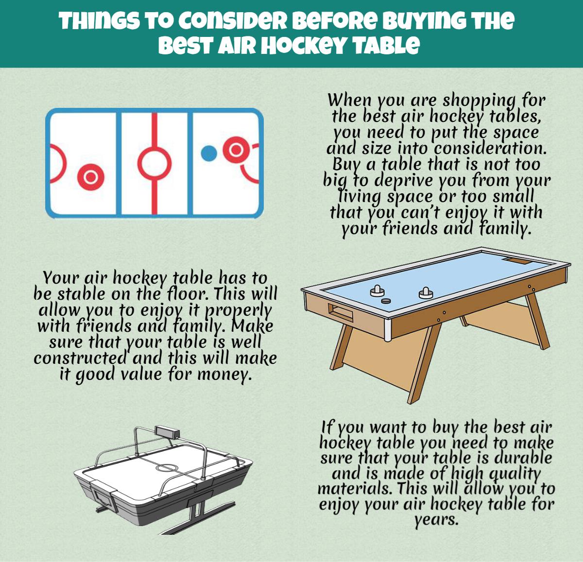 Air Hockey Table Buying Guide (infographic) | Ten Reviewed