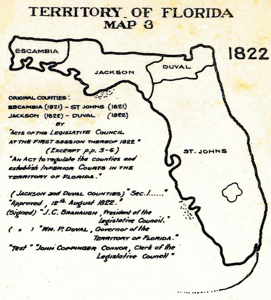 The evolution of the state of Florida’s counties historic maps and