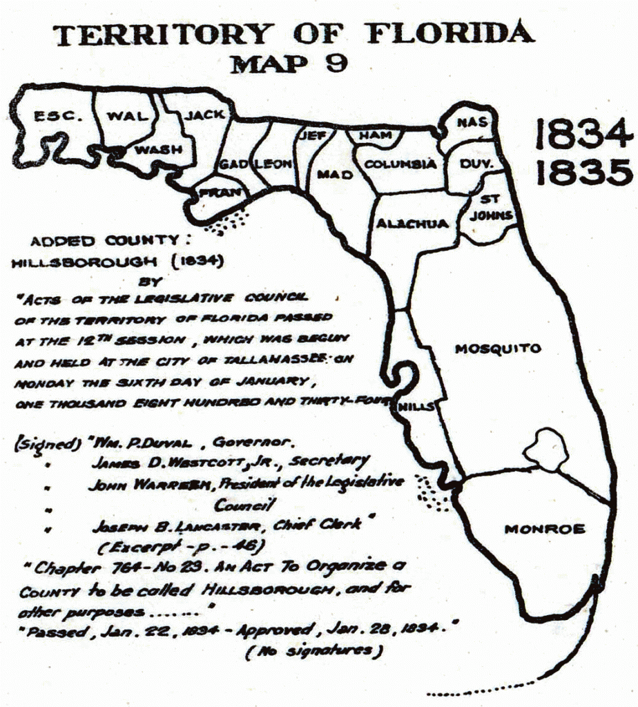The evolution of the state of Florida’s counties historic maps and