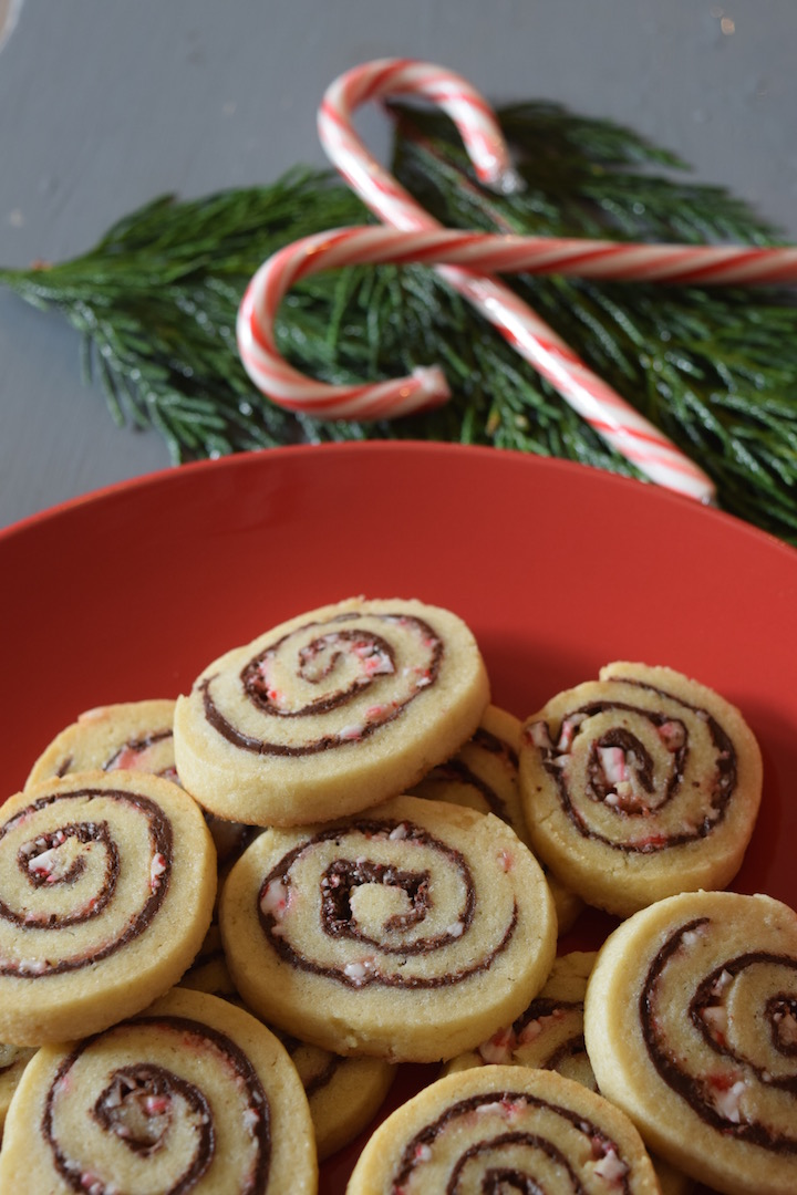 Pretty Christmas Cookies Chocolate Candy Cane Pinwheels