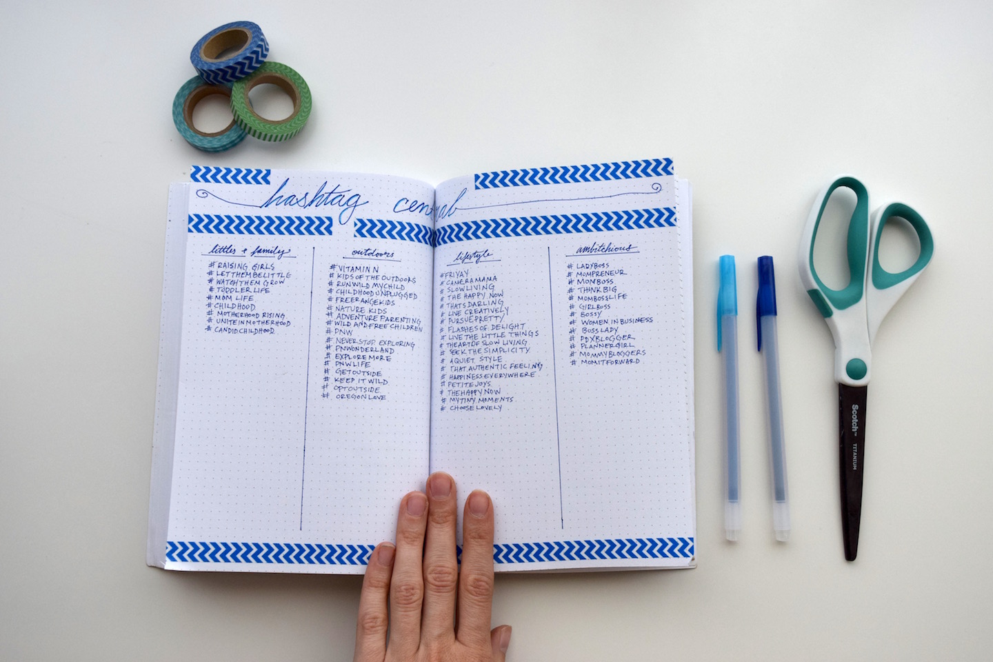 How to organize hashtags for Instagram Bullet journaling for bloggers