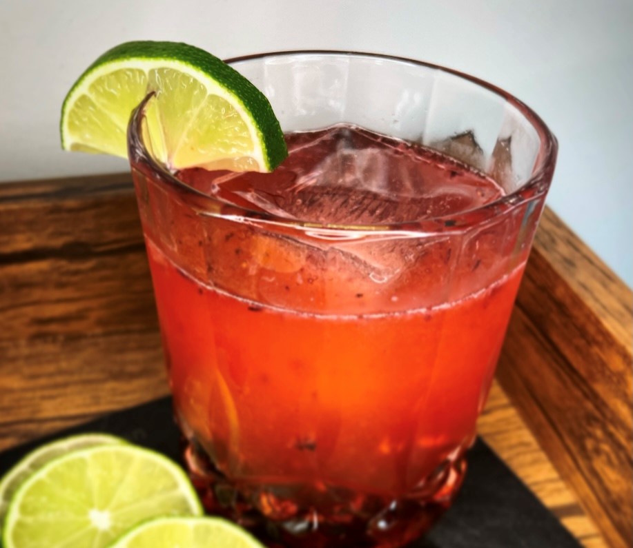 Low Calorie Blackberry Lime Vodka Spritzer Tequila & Flour