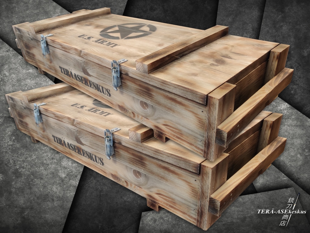 Custom Strong Box model U.S. Army puinen aselaatikko