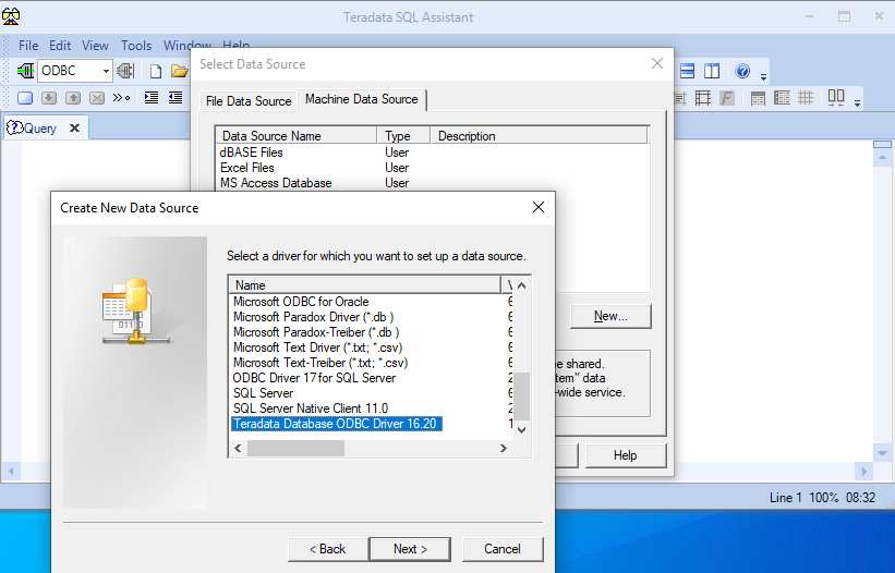 How to connect Teradata SQL Assistant to Teradata Teradata Point