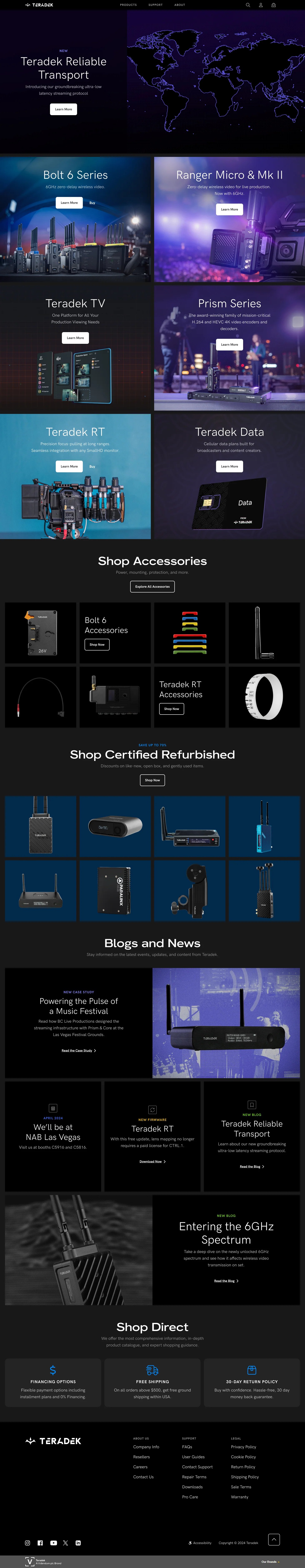 Teradek Wireless Video Transmission and 4K Video Encoders/Decoders
