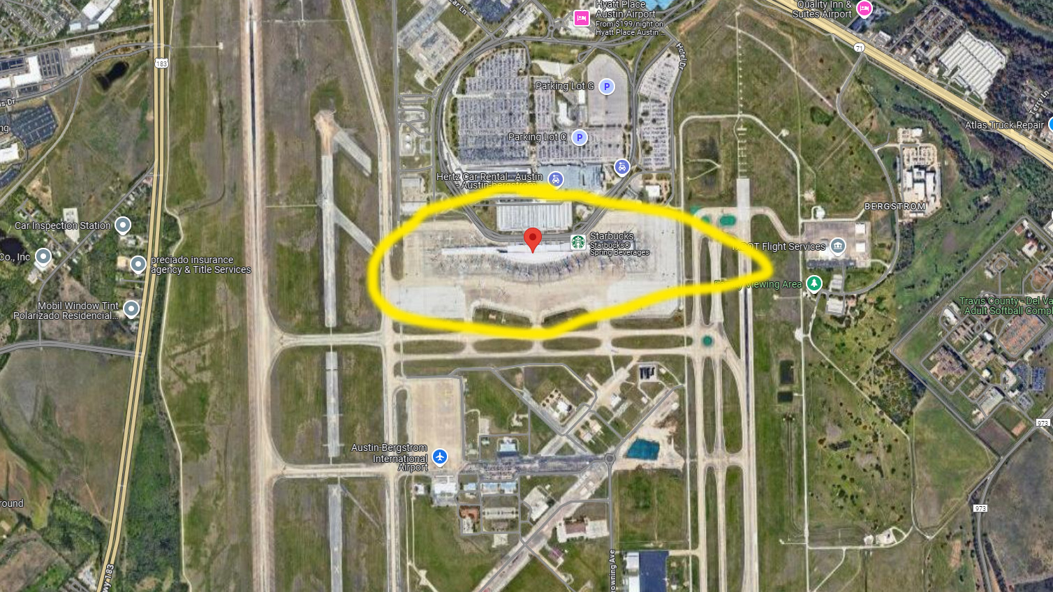 AUS Terminal maps AustinBergstrom International Airport