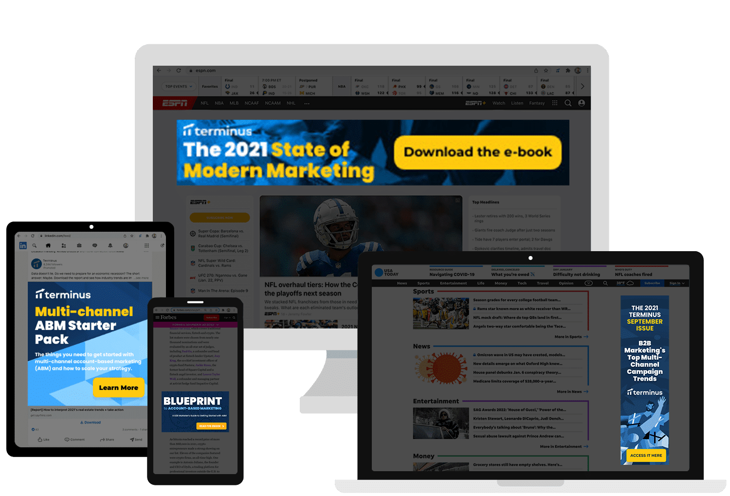 100 Banner Ads Examples and Terminus Ad Experiences Overview