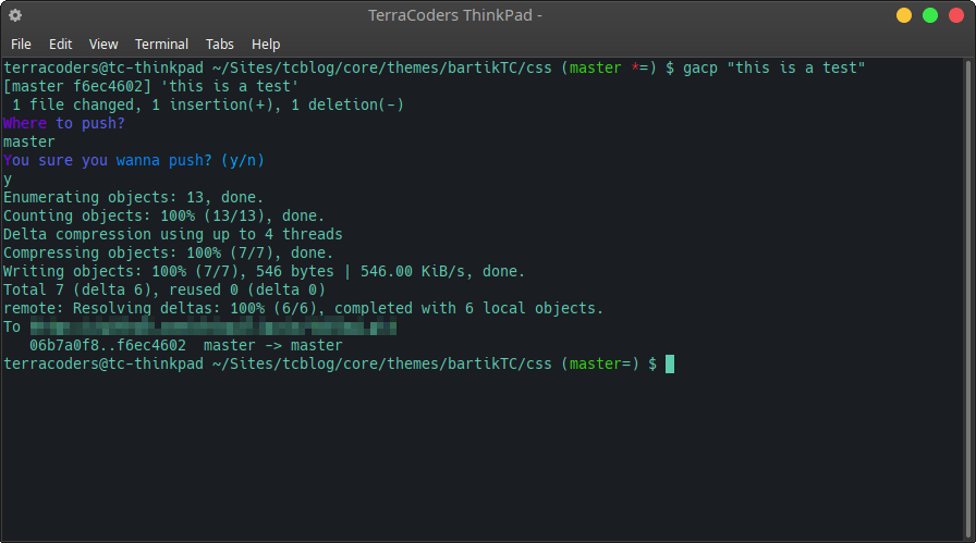 Git Add, Commit and Push All at Once (Bash Function) The First Byte