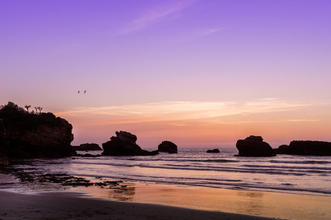 Coucher de soleil sur Biarritz Terra Indigene