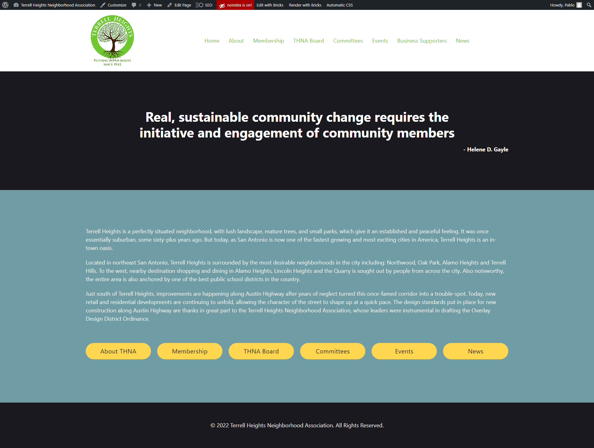 Terrell Heights Neighborhood Association Terrell Heights, San Antonio, TX