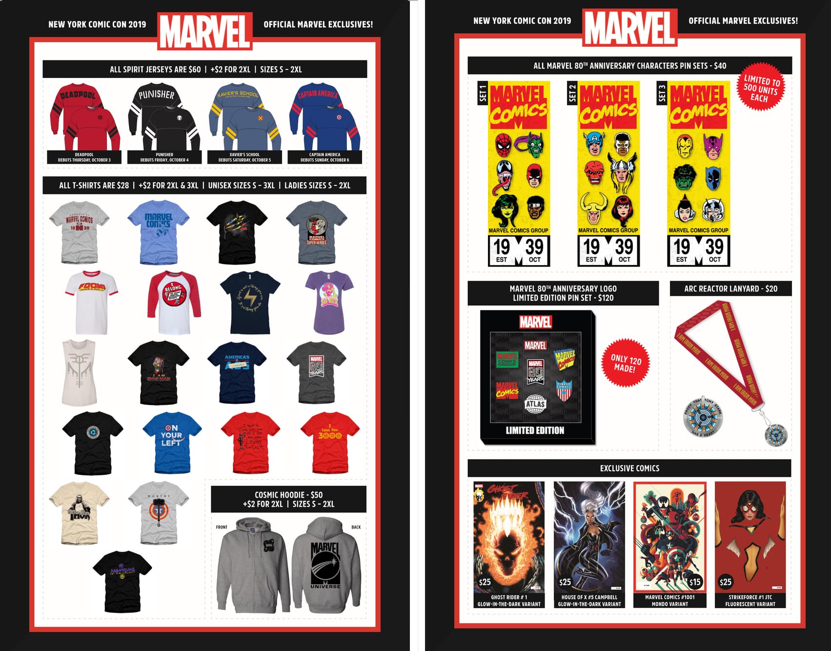 Marvel Reveals Official Exclusive Merchandise for New York Comic Con