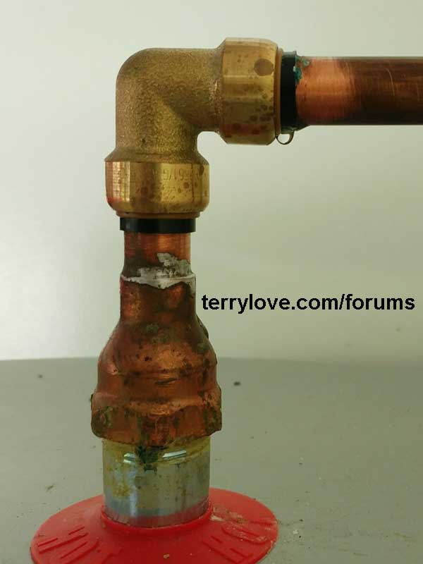 Botched Water Heater installation? Slow leak at joint. Pics Terry