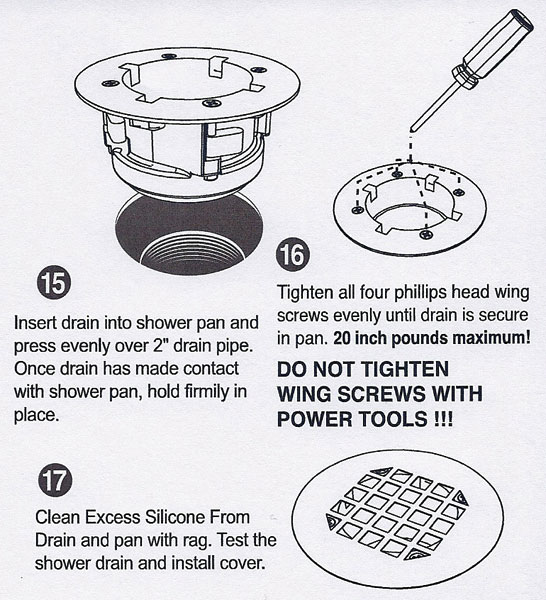Oatey "nocaulk" drain leaking in shower w/ acrylic pan Terry Love Plumbing Advice & Remodel