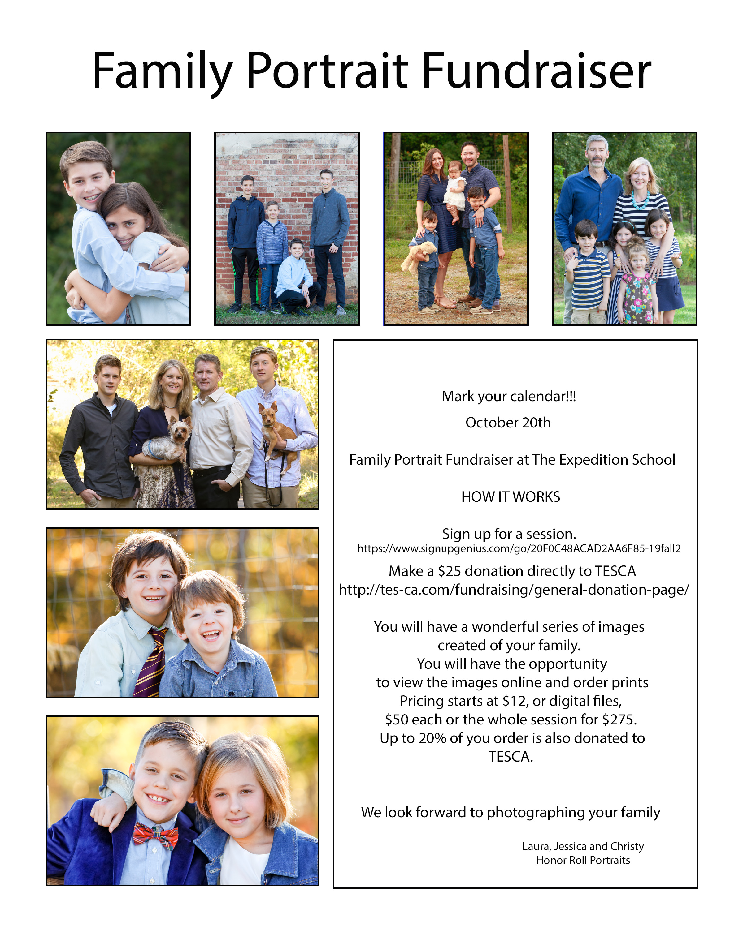 Family Portrait Fundraiser The Expedition School Community Association