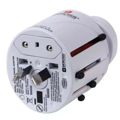 Skross Travel Adapter Plugs World Adapter Asia Europe Plug White