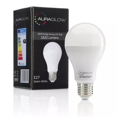 Buy Auraglow 15w Led E27 Cool White 100w Eqv From Our Led Light