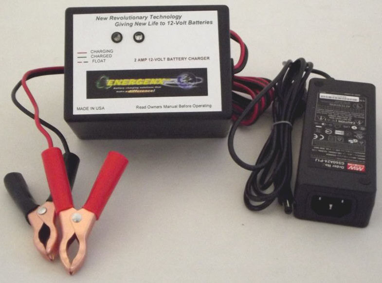 2 Amp 12 Volt Lead Acid Battery ChargerRejuvenator 120 or 240 Volts