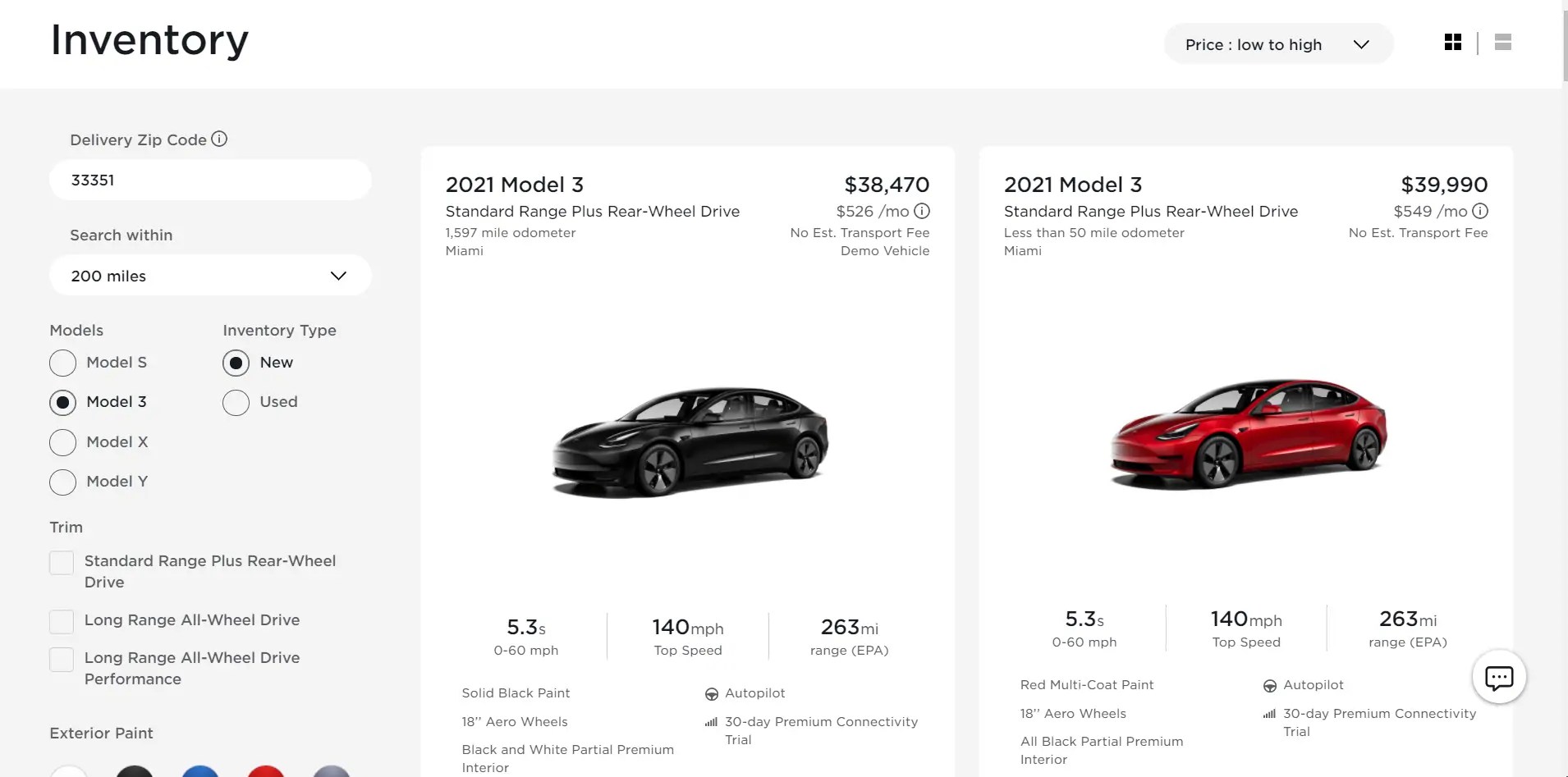 Local Inventory Tesla Owners South Florida
