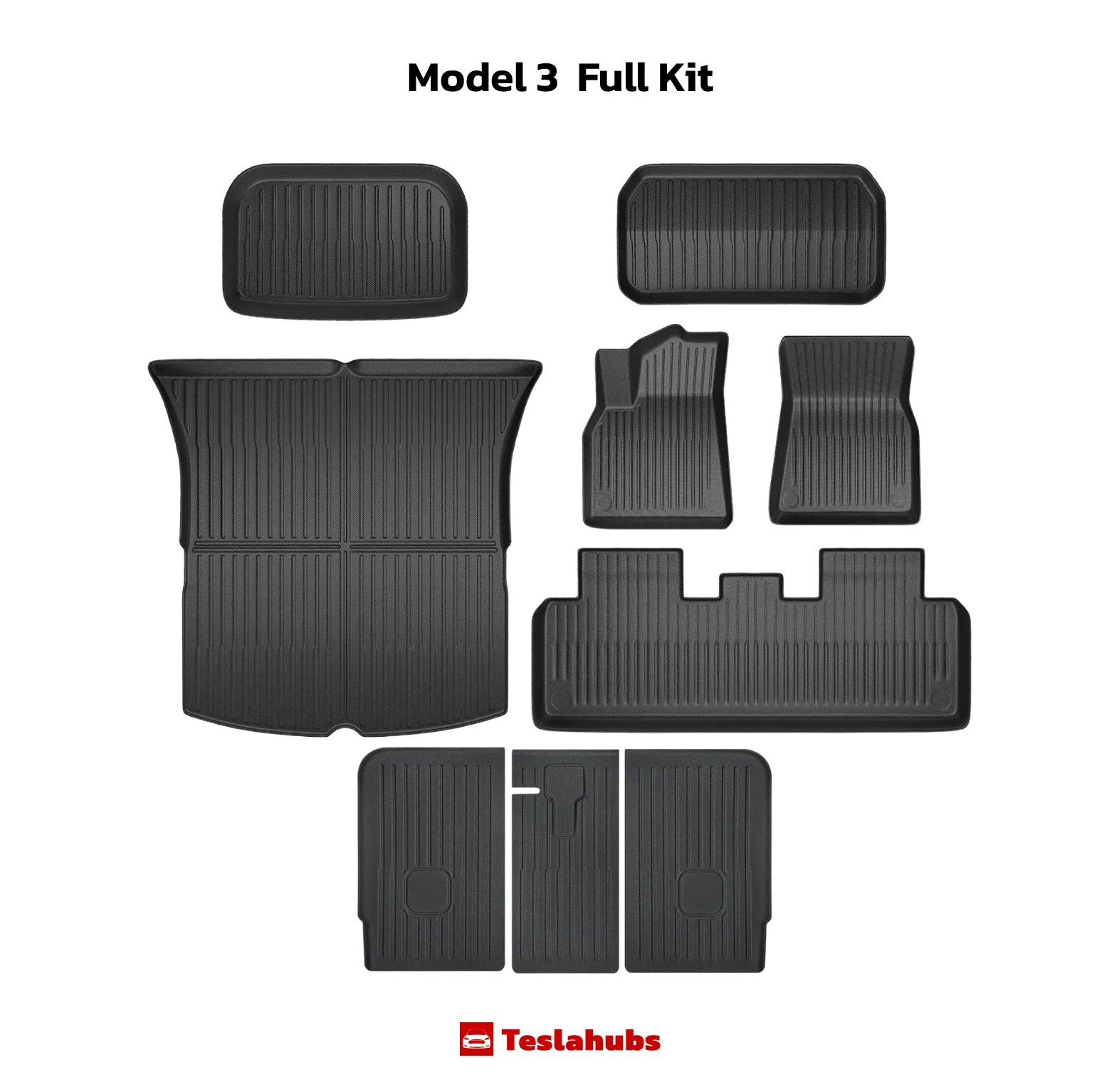 All Weather Floor Mats For Tesla Model 3 & Y Tesla Hubs