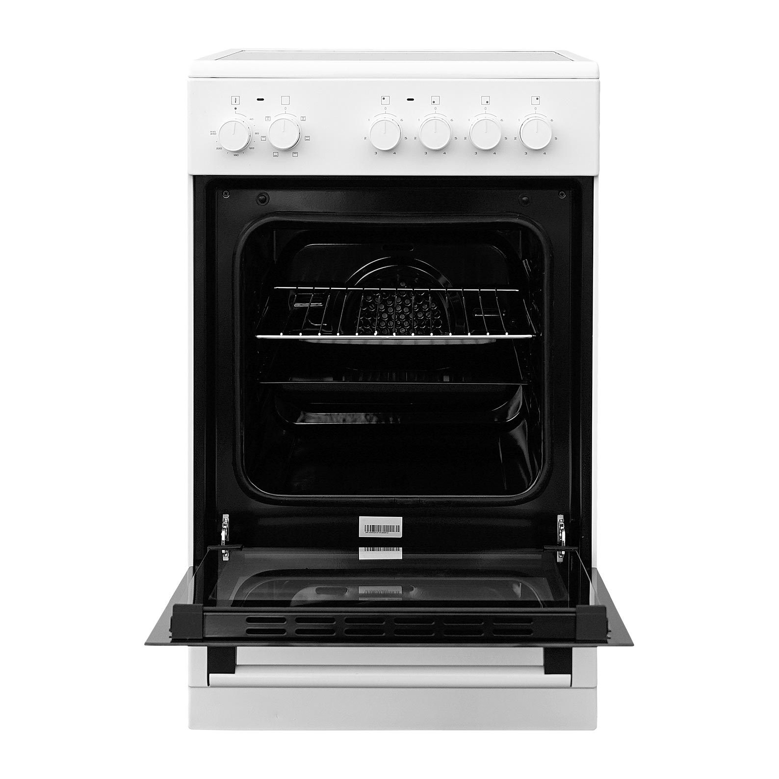 Tesla Freestanding Cooker with 4 Vitroceramic Hob 43L 50cm CV5400SW
