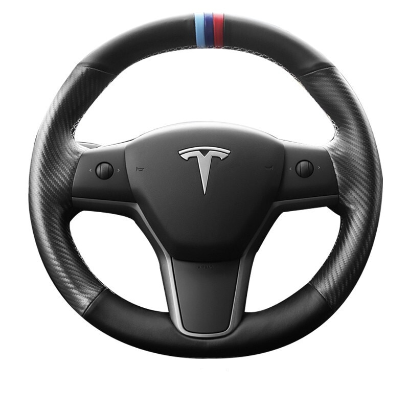 Tesla Custom Leather Steering Wheel Cover Model S X 3 Tesla League