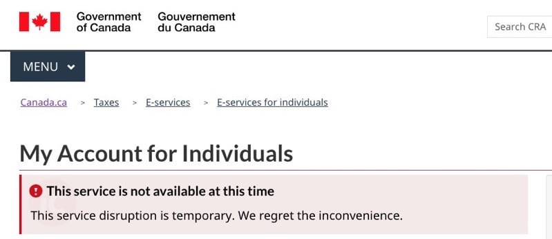 Revenue Canada Login Represent A Client REVNEUS