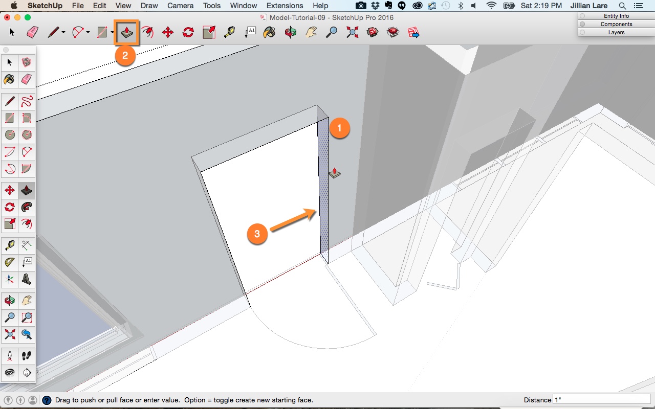 SketchUp Tutorial Model a Simple Recessed Panel Door Component