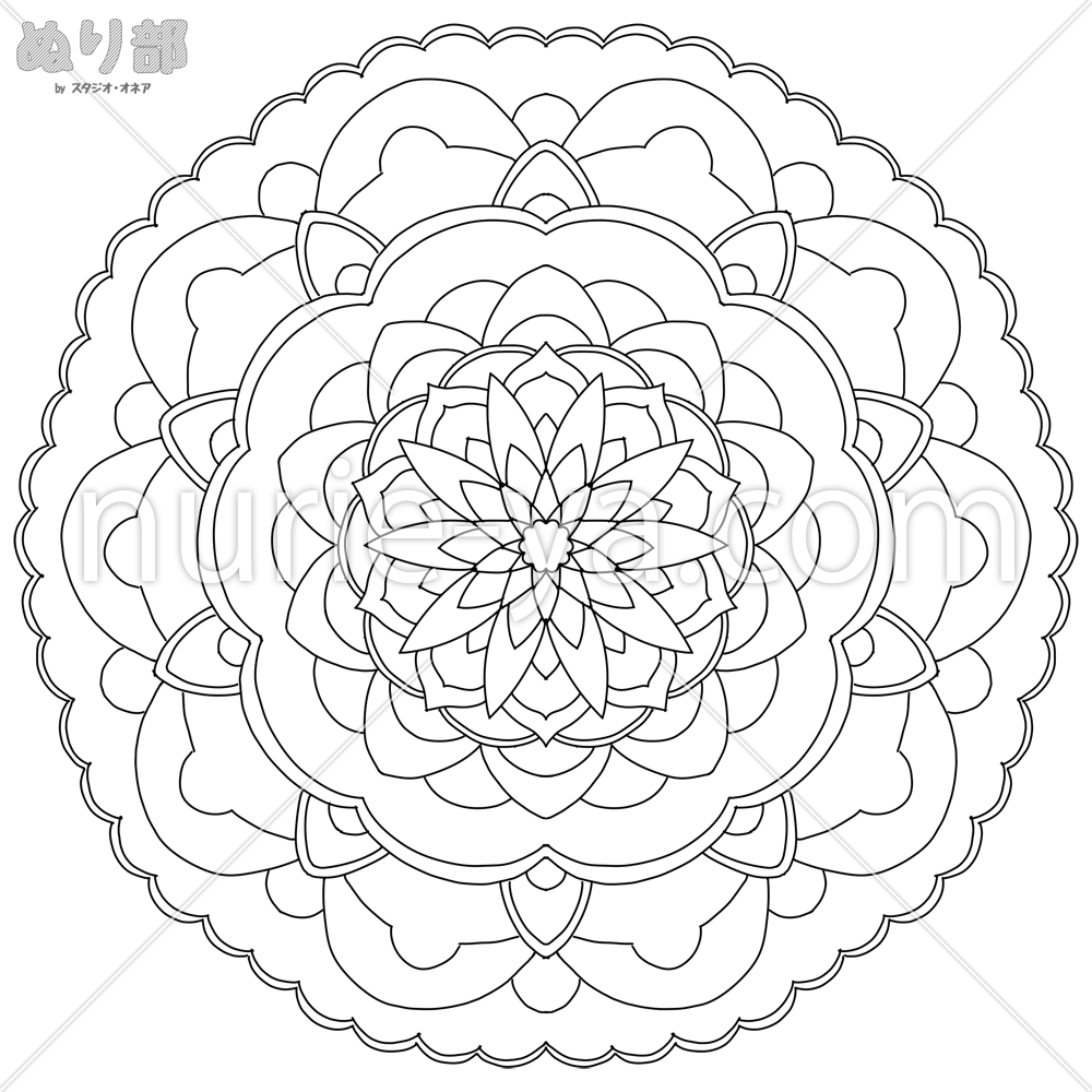 マンダラ 塗り絵 無料塗り絵 マンダラ 子供 無料 イラスト画像集