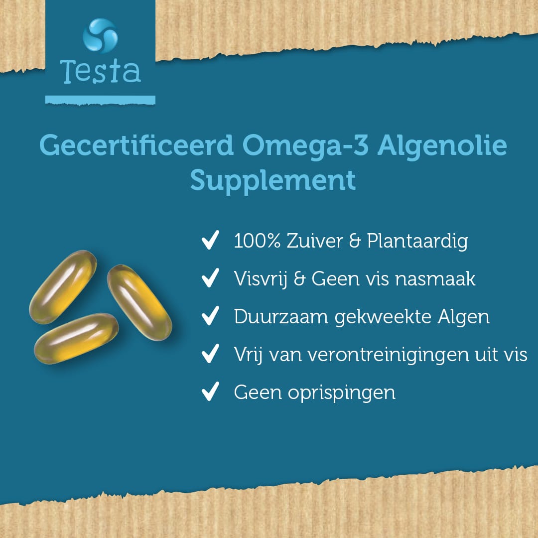 Testa DHA & EPA Plantaardige Omega3 uit algen